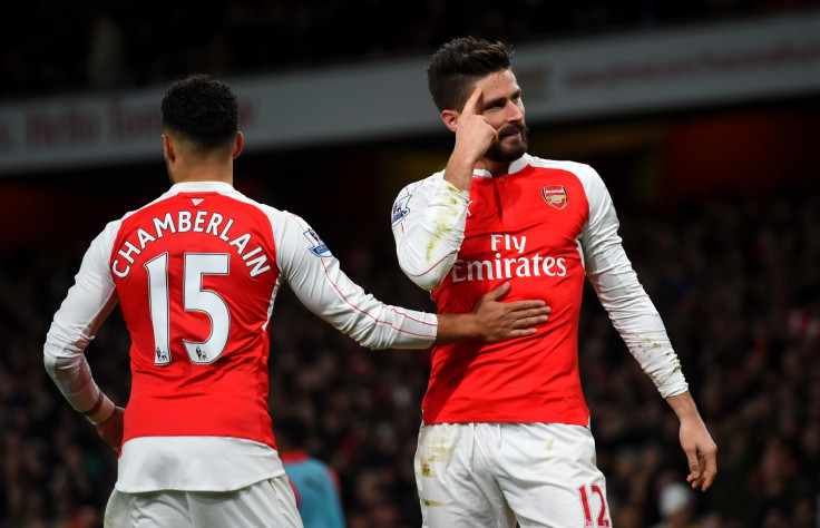 Alex Oxlade-Chamberlain and Olivier Giroud