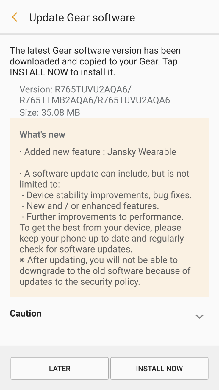 Gear S3 Frontier firmware update