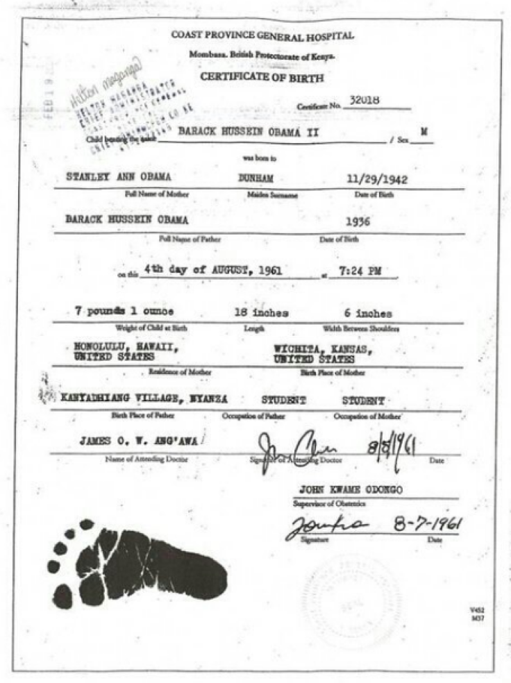 obama kenyan birth certificate
