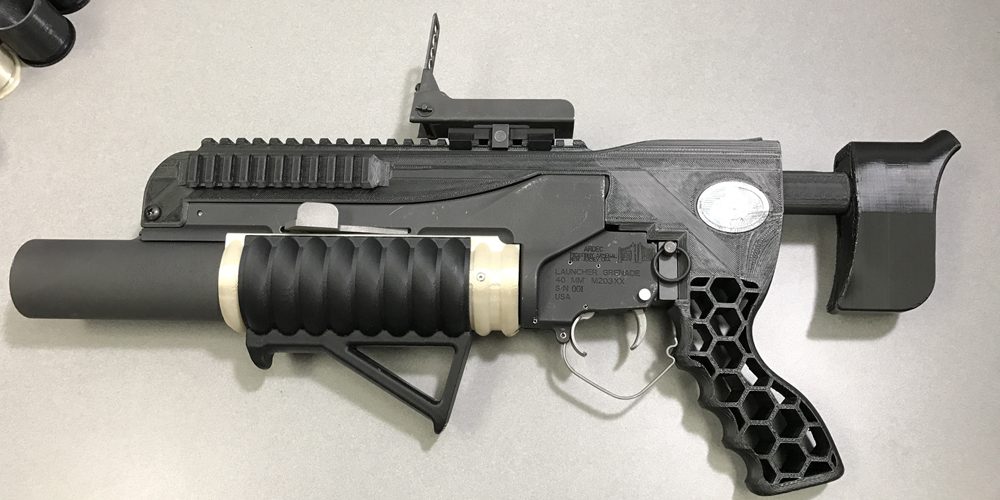 RAMBO 3D printed grenade launcher
