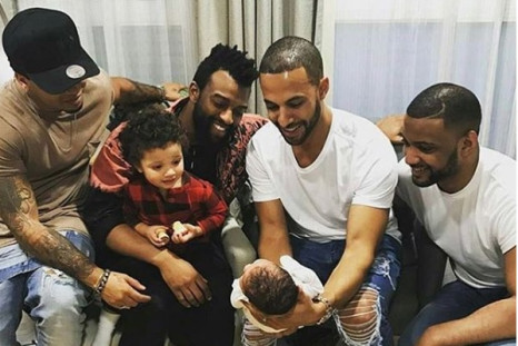 JLS reunited to meet Marvin Humes' daughter