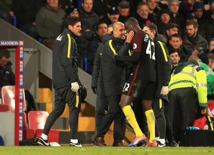 Yaya Toure and Pep Guardiola