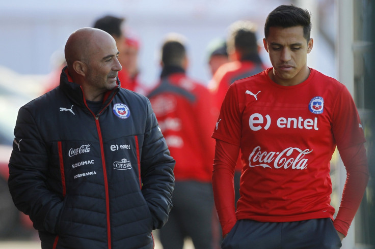 Jorge Sampaoli and Alexis Sanchez 