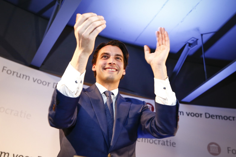 Thierry Baudet celebrates result in Dutch election