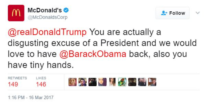 McDonald's Trump Twitter