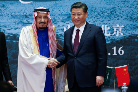 China's President Xi Jinping  and Saudi Arabia's king Salman bin Abdulaziz Al-Saud