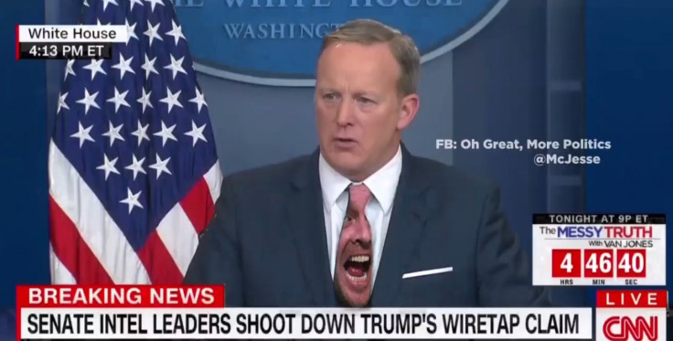 Sean Spicer green screen tie