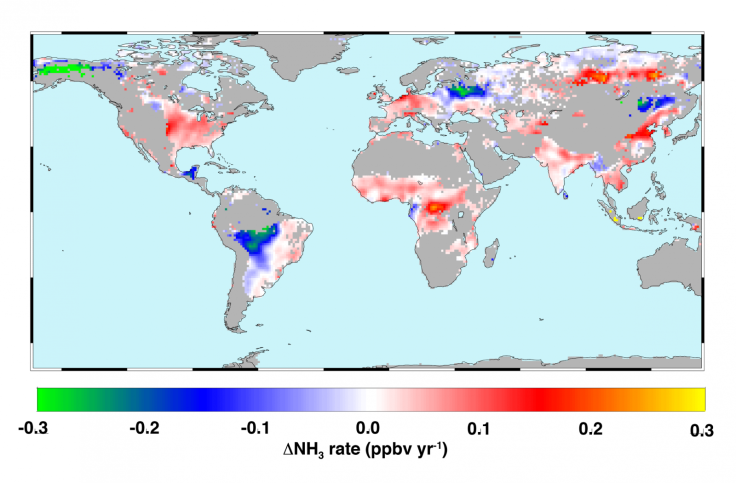 Ammonia world map