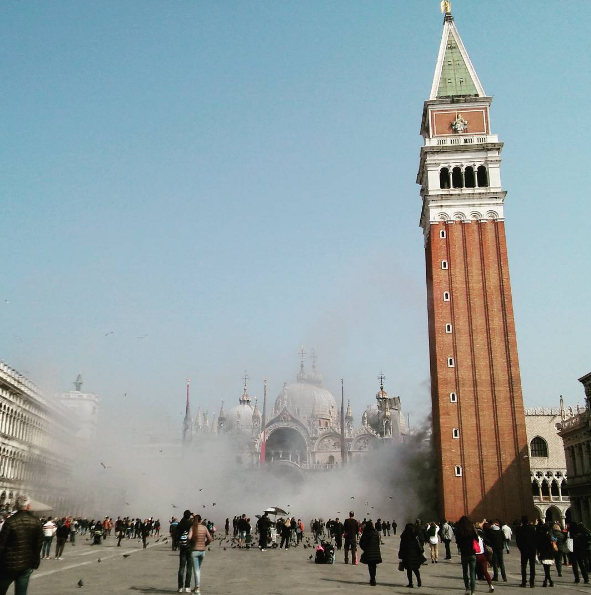 Smoke in Saint Mark's square