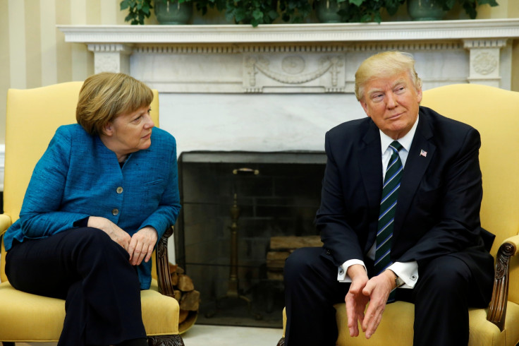 Frosty meeting between Trump and Merkel