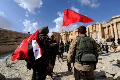 Syria soldiers Palmyra 2017