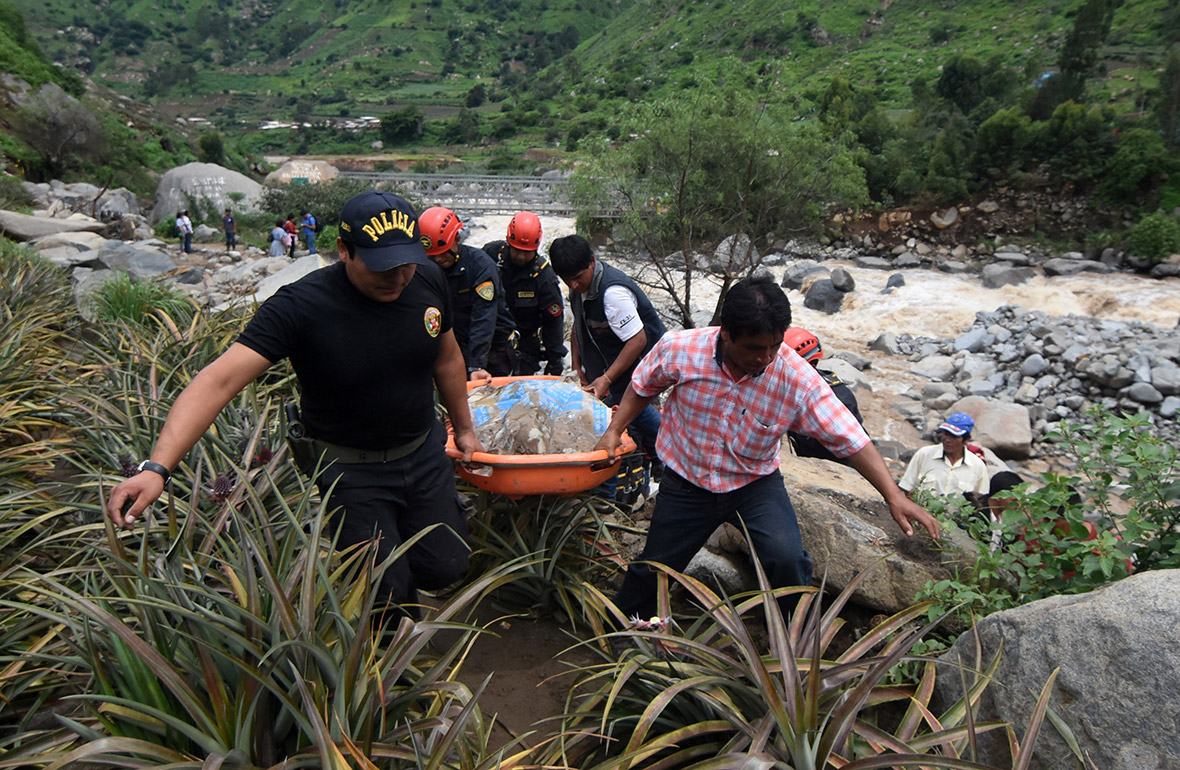 Peru landslides floods inundacin imagenes