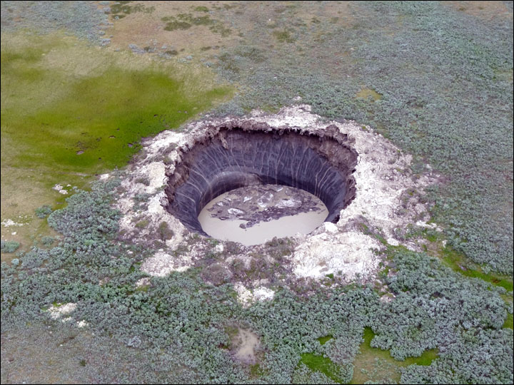 siberia methane crater