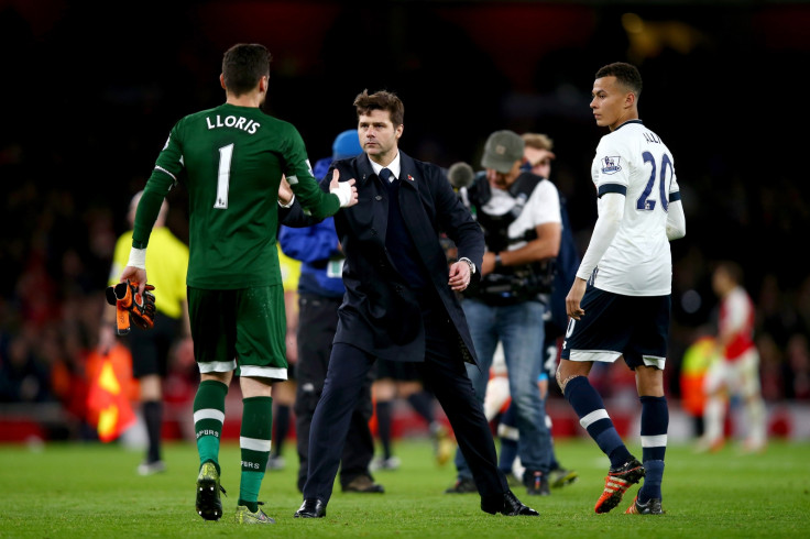 Hugo Lloris, Mauricio Pochettino and Dele Alli