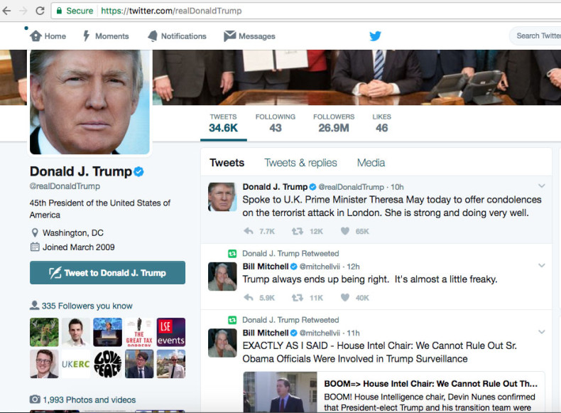 President Donald Trump retweets conspiracy theorist