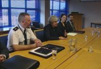 PM Theresa May visits Govan Police Station