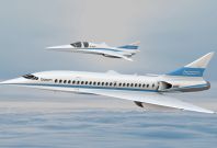 Boom technology supersonic plane render