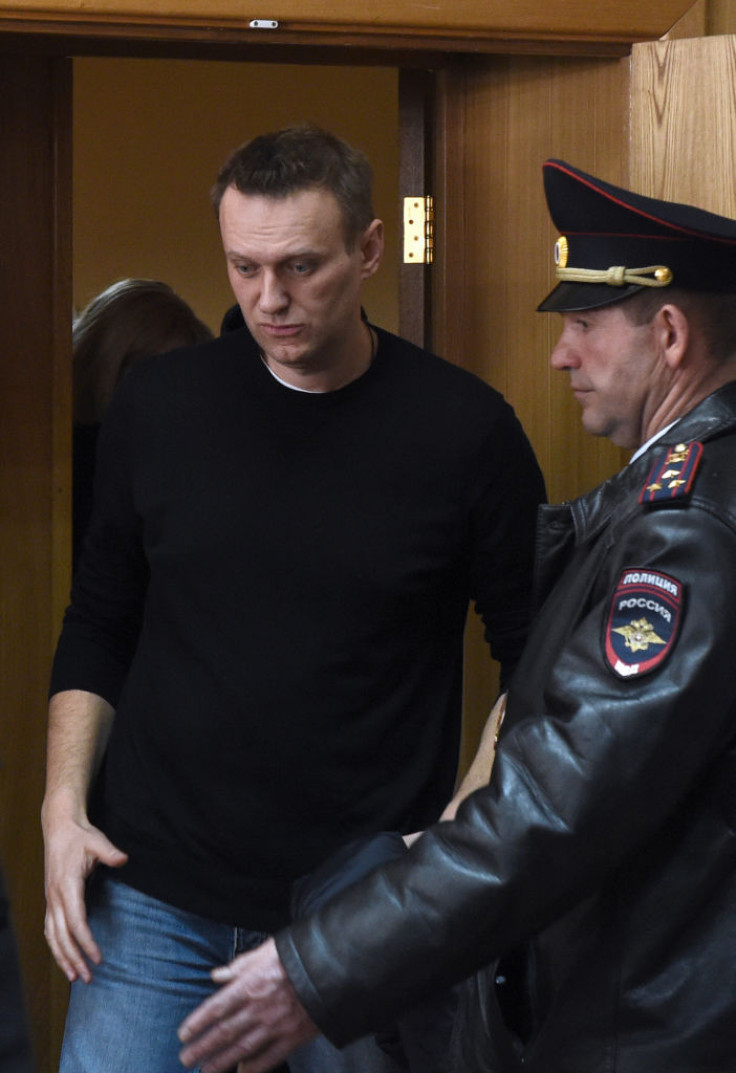 Alexander Navalny appears at a Moscow court