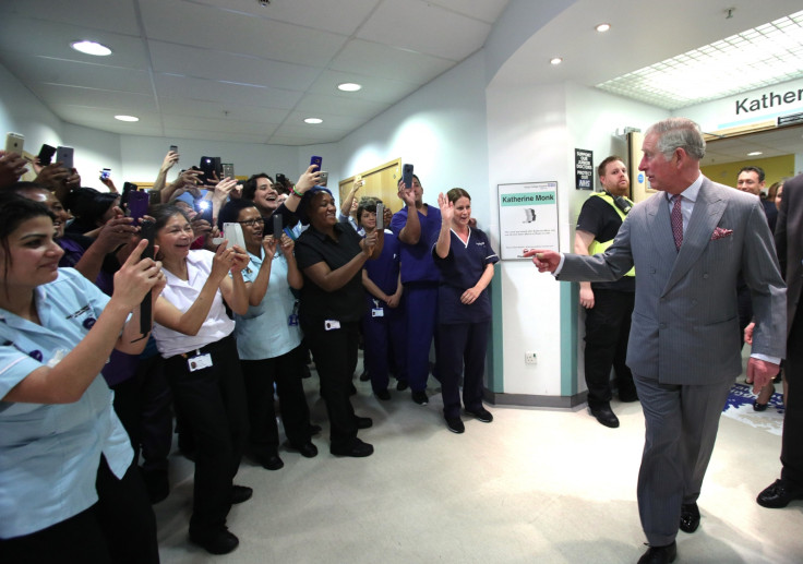 Prince Charles meets hospital staff