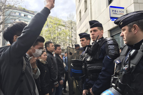 French police Chinese community protest
