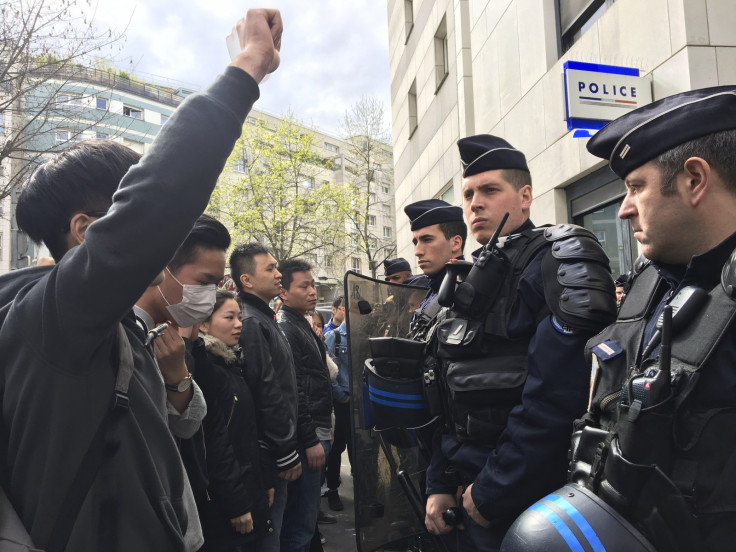 French police Chinese community protest