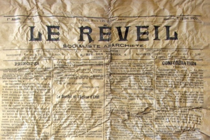 Copy of anarchist newspaper Le Reveil 
