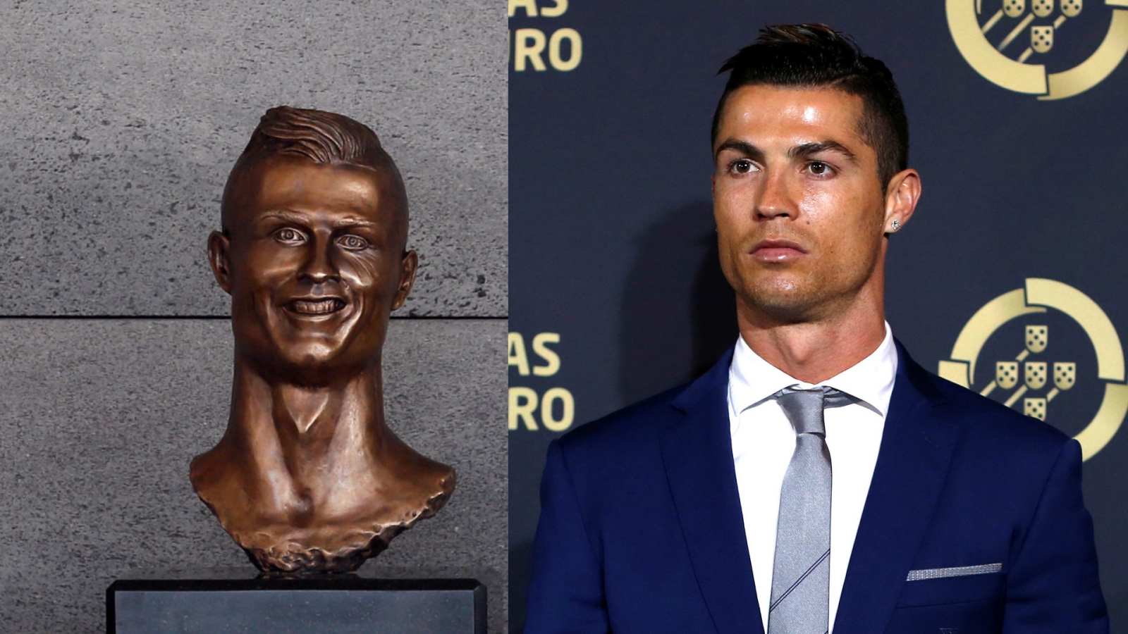 Cristiano Ronaldo  s new statue turns heads for all of 