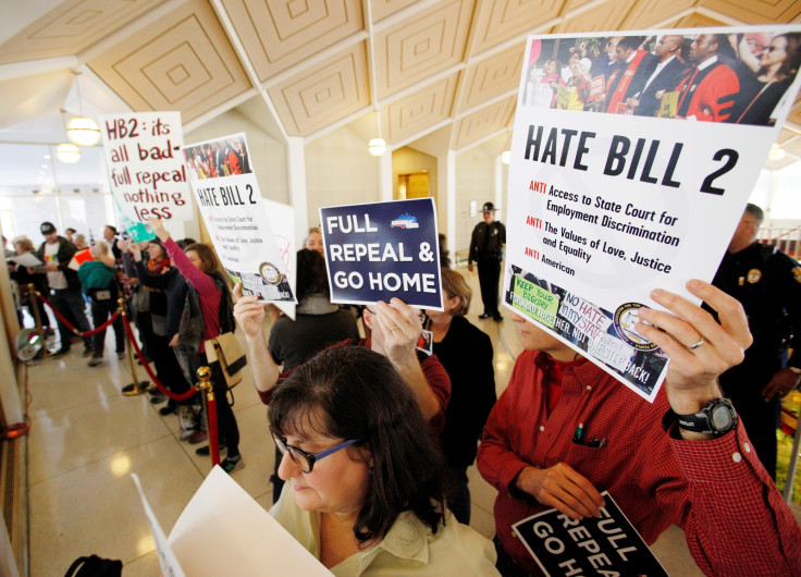 People protest North Carolina's HB2