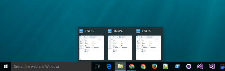 Windows 10 taskbar