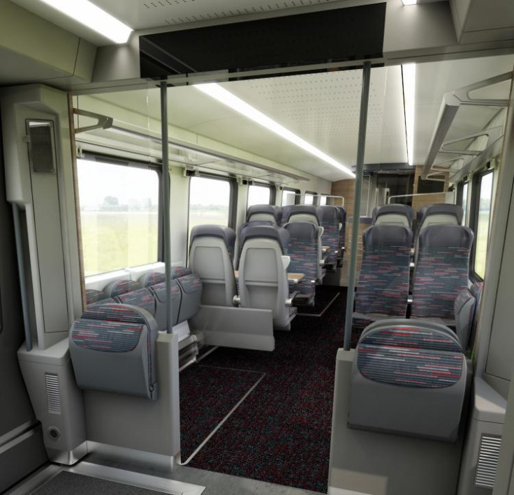 Greater Anglia rail carriage seating space