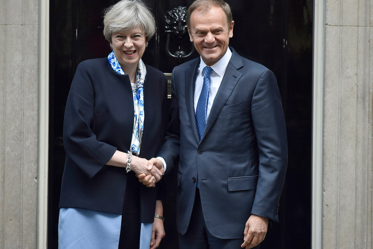 Theresa May, Donald Tusk 