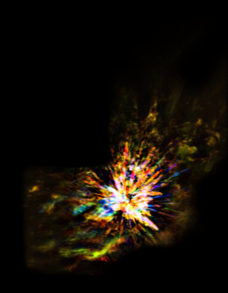 Two stars exploding