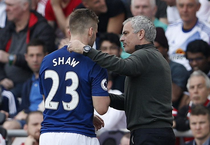 Luke Shaw and Jose Mourinho