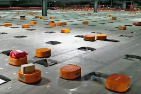 Package sorting robot army in China