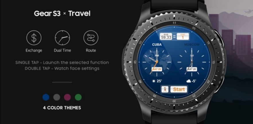 Samsung Travel watchface for Gear S3