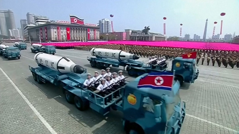 North Korea shows off new ICBM during founder's day parade