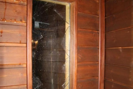 The two women who were trapped inside the sauna tried to break the glass window
