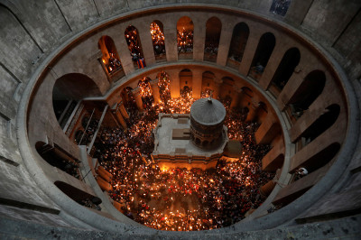Christian Orthodox Holy Fire ceremony 