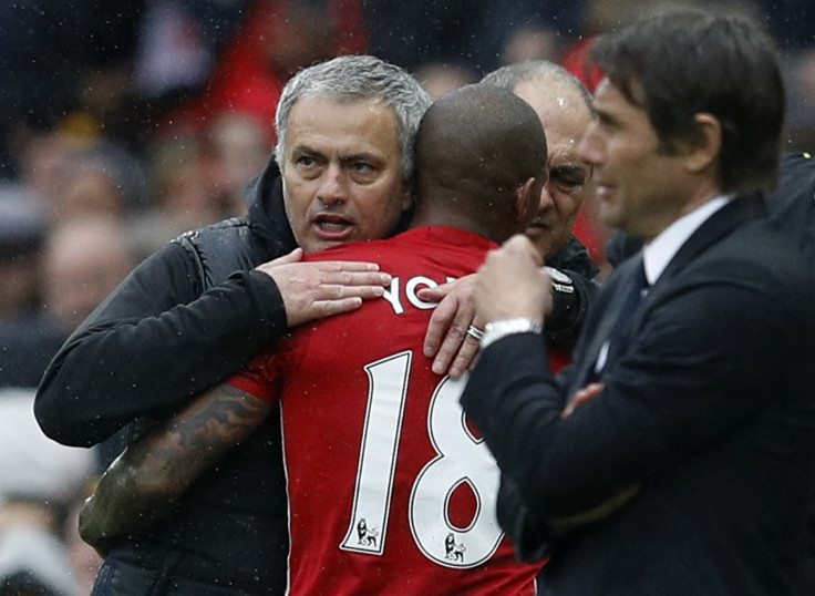 Ashley Young and Jose Mourinho