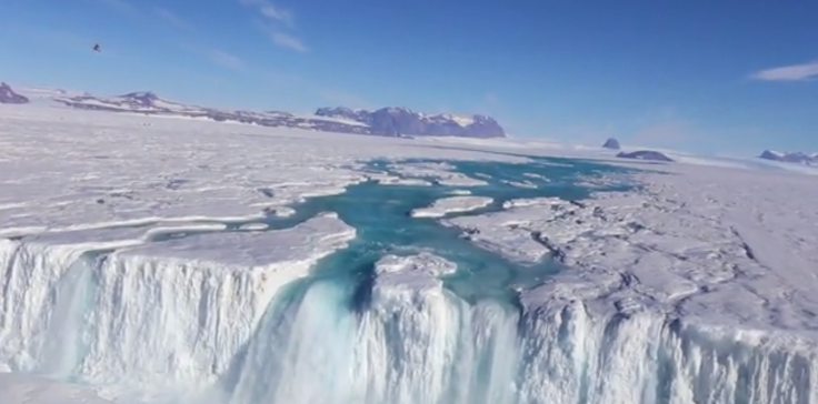 Antarctica waterfall