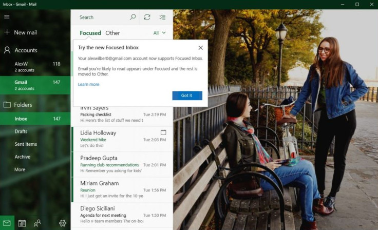 Gmail new features in Windows 10 Mail&Calendar