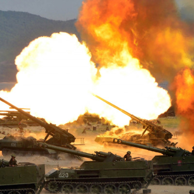North Korea live fire exercise
