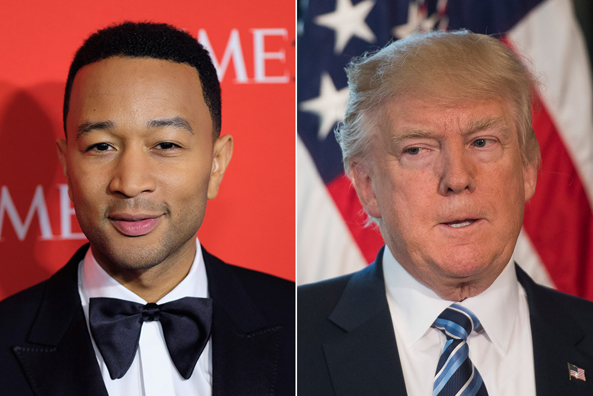 John Legend brands Donald Trump a 'corrupt and unqualified' president