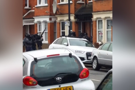 Police firing guns in London anti-terror raid