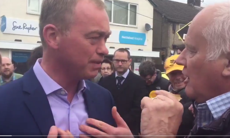 Tim Farron attacked by Malcolm baker Tim Farron attacked by Malcolm baker