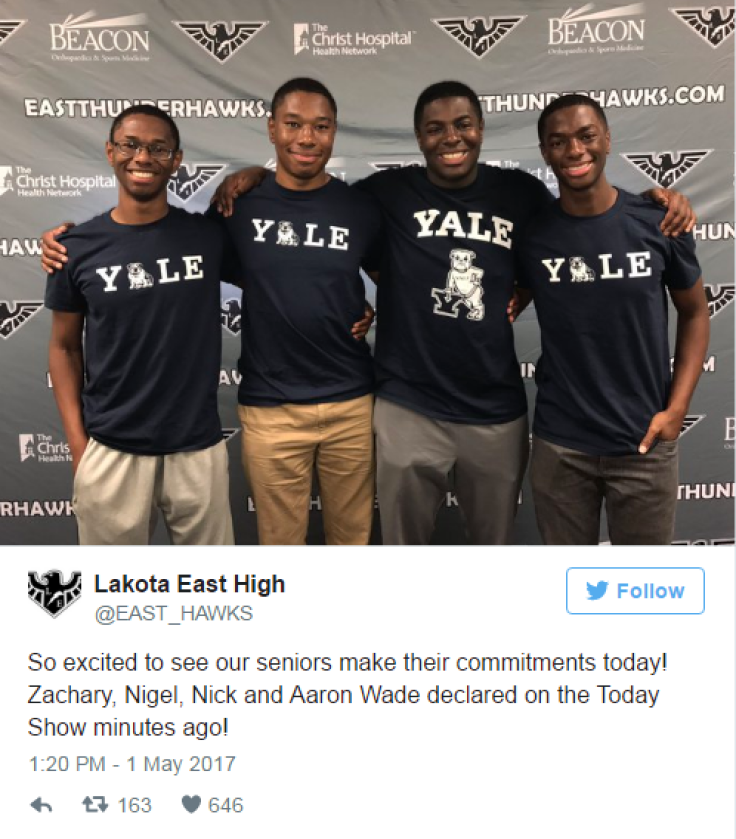 Wade quadruplets Yale