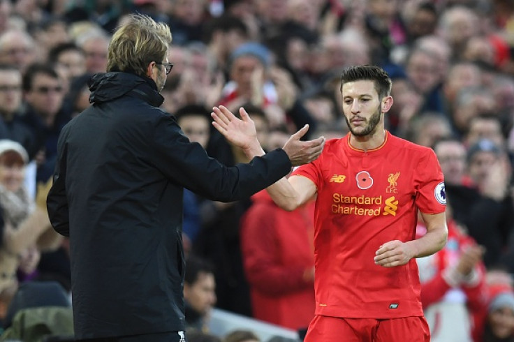 Jurgen Klopp and Adam Lallana