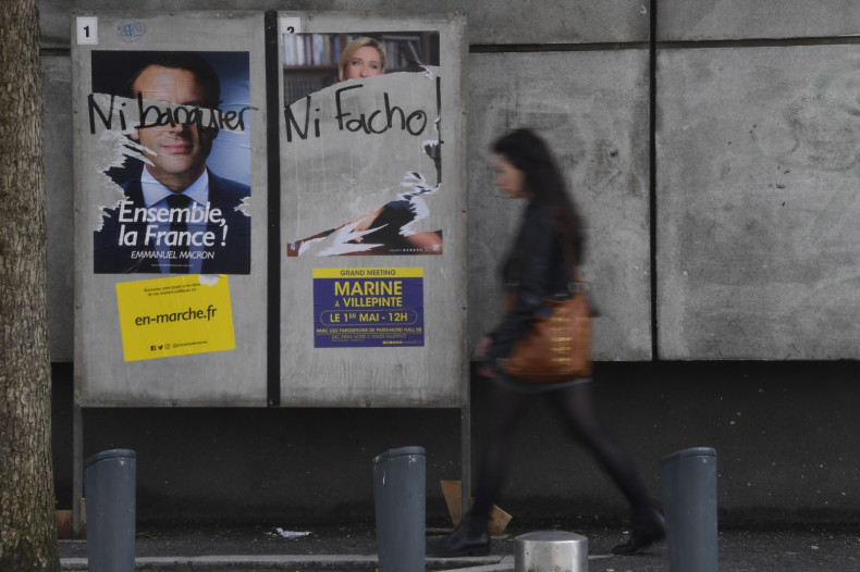 Macron Le Pen posters