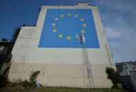 Banksy EU flag artwork