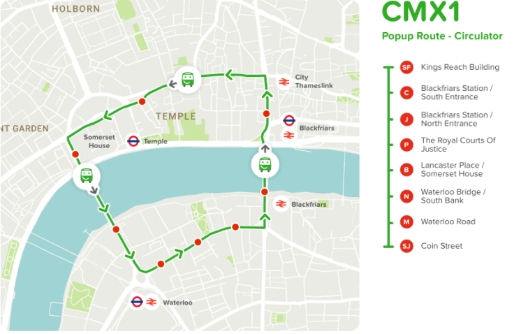 Citymapper bus route